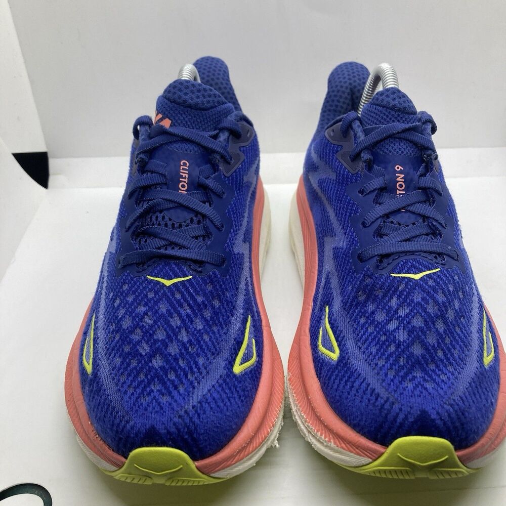 Hoka One One Women's Running Shoes in Royal Blue with Pink Accents - Picture 2 of 11